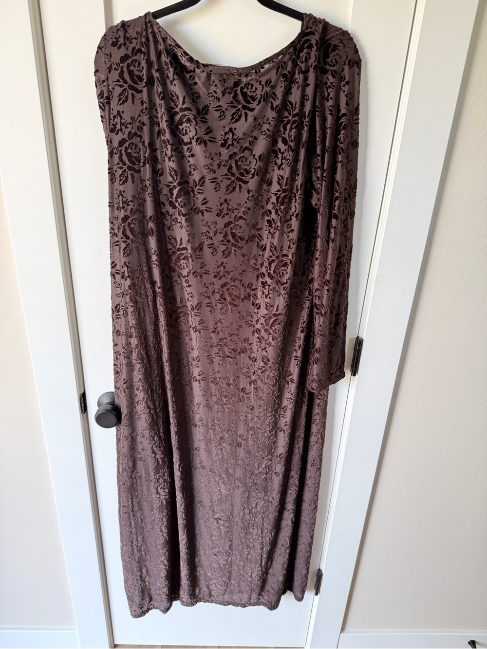 NWT Gap Velvet Floral Maxi Dress Long Sleeve XXL - Picture 6 of 7